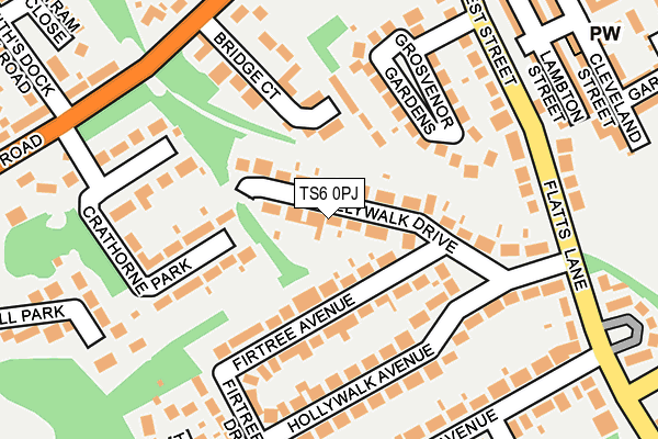 TS6 0PJ map - OS OpenMap – Local (Ordnance Survey)