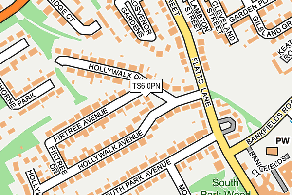 TS6 0PN map - OS OpenMap – Local (Ordnance Survey)