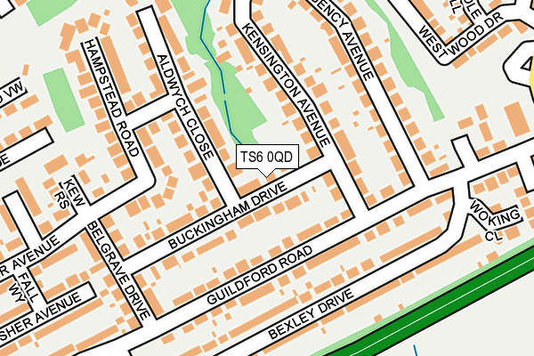 TS6 0QD map - OS OpenMap – Local (Ordnance Survey)