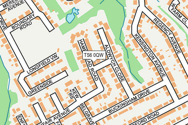 TS6 0QW map - OS OpenMap – Local (Ordnance Survey)