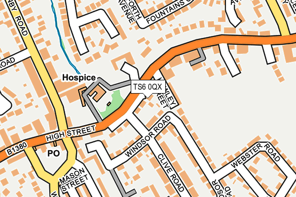 TS6 0QX map - OS OpenMap – Local (Ordnance Survey)