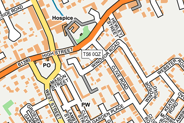 TS6 0QZ map - OS OpenMap – Local (Ordnance Survey)