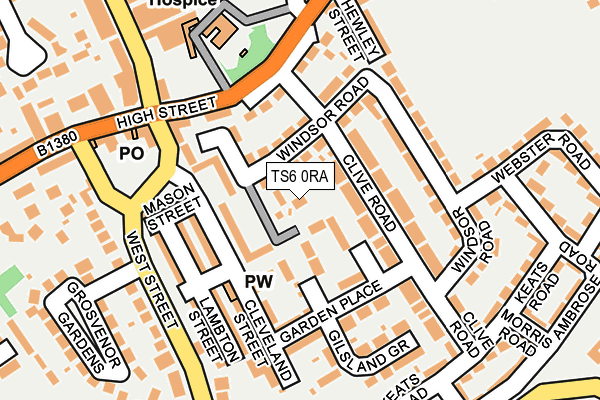 TS6 0RA map - OS OpenMap – Local (Ordnance Survey)