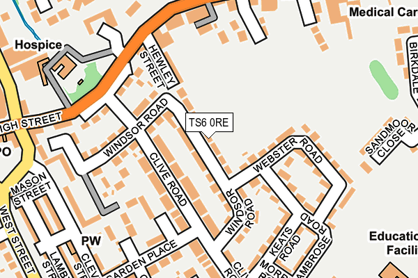TS6 0RE map - OS OpenMap – Local (Ordnance Survey)