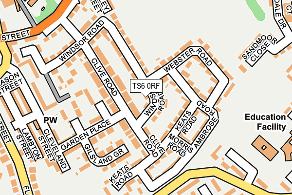 TS6 0RF map - OS OpenMap – Local (Ordnance Survey)