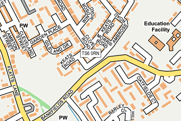 TS6 0RN map - OS OpenMap – Local (Ordnance Survey)