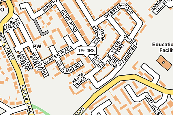 TS6 0RS map - OS OpenMap – Local (Ordnance Survey)