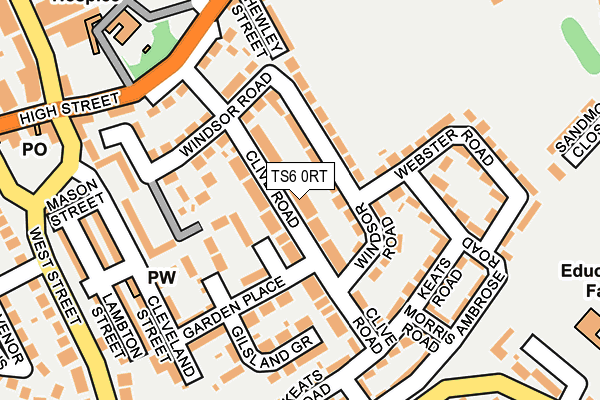 TS6 0RT map - OS OpenMap – Local (Ordnance Survey)