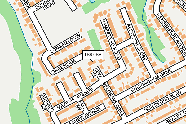TS6 0SA map - OS OpenMap – Local (Ordnance Survey)