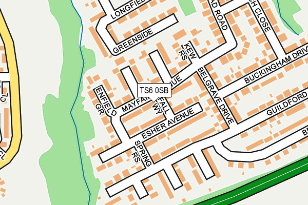 TS6 0SB map - OS OpenMap – Local (Ordnance Survey)