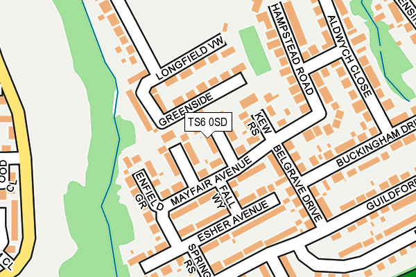 TS6 0SD map - OS OpenMap – Local (Ordnance Survey)