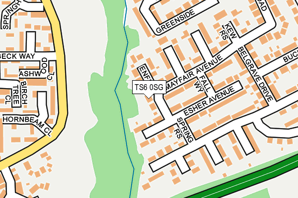 TS6 0SG map - OS OpenMap – Local (Ordnance Survey)