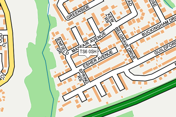 TS6 0SH map - OS OpenMap – Local (Ordnance Survey)