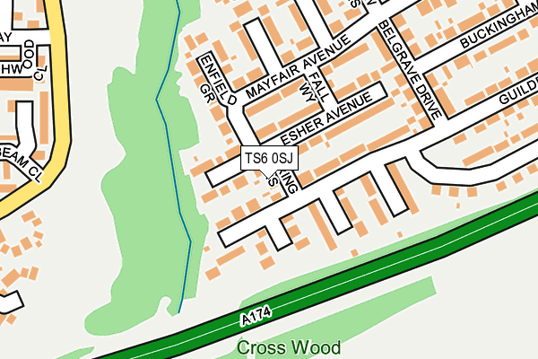 TS6 0SJ map - OS OpenMap – Local (Ordnance Survey)