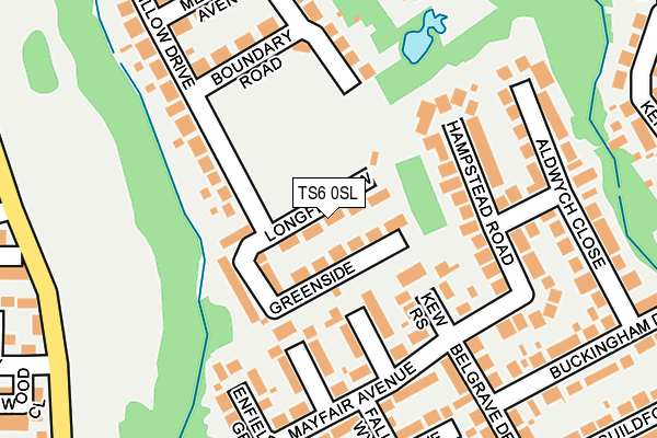 TS6 0SL map - OS OpenMap – Local (Ordnance Survey)