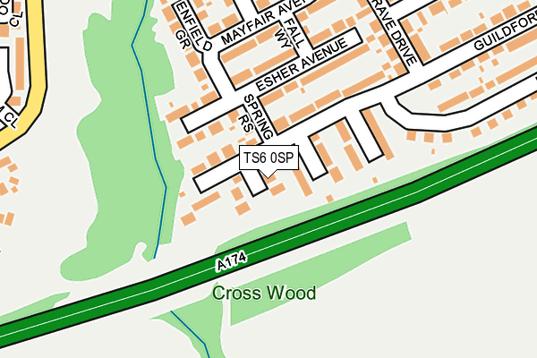 TS6 0SP map - OS OpenMap – Local (Ordnance Survey)