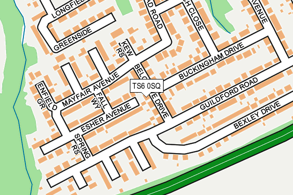 TS6 0SQ map - OS OpenMap – Local (Ordnance Survey)