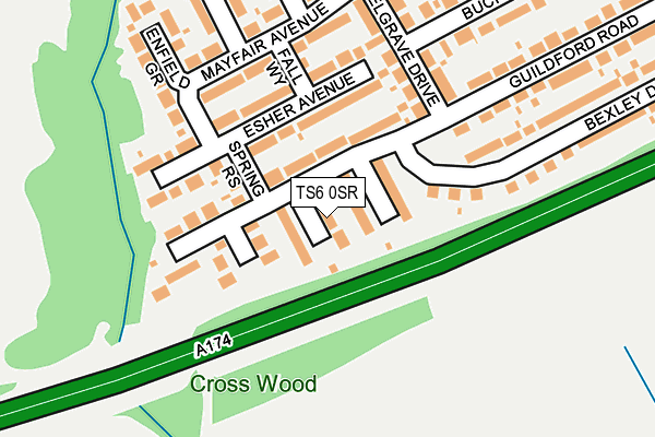 TS6 0SR map - OS OpenMap – Local (Ordnance Survey)