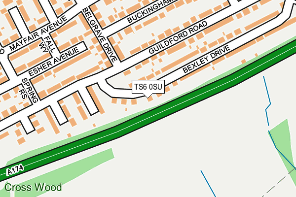 TS6 0SU map - OS OpenMap – Local (Ordnance Survey)