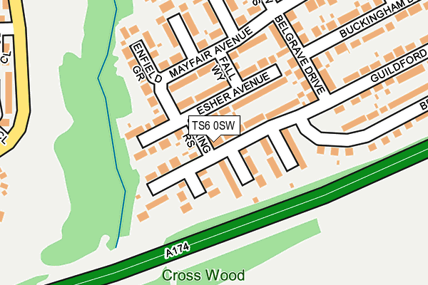 TS6 0SW map - OS OpenMap – Local (Ordnance Survey)