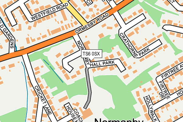 TS6 0SX map - OS OpenMap – Local (Ordnance Survey)
