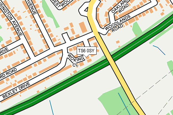 TS6 0SY map - OS OpenMap – Local (Ordnance Survey)