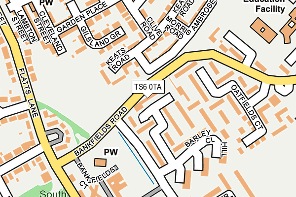 TS6 0TA map - OS OpenMap – Local (Ordnance Survey)