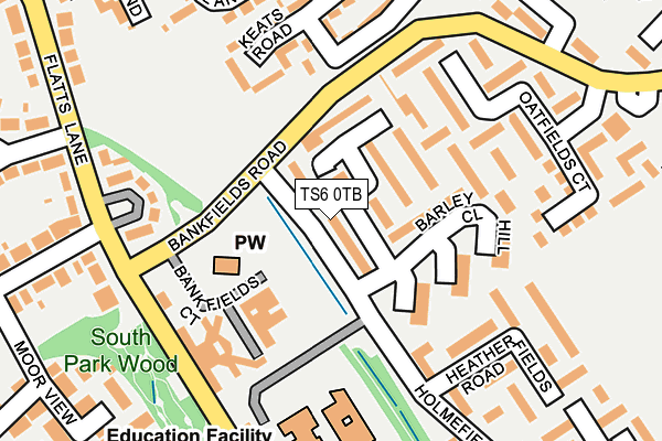 TS6 0TB map - OS OpenMap – Local (Ordnance Survey)