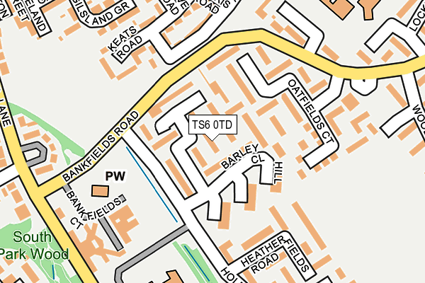 TS6 0TD map - OS OpenMap – Local (Ordnance Survey)