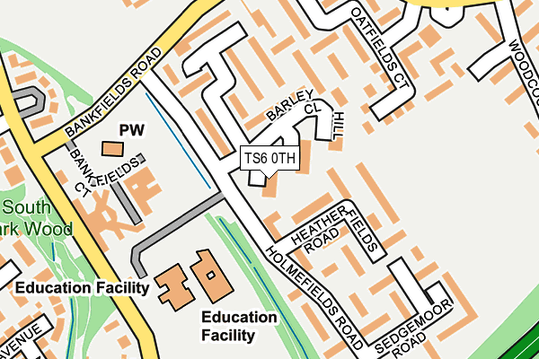 TS6 0TH map - OS OpenMap – Local (Ordnance Survey)