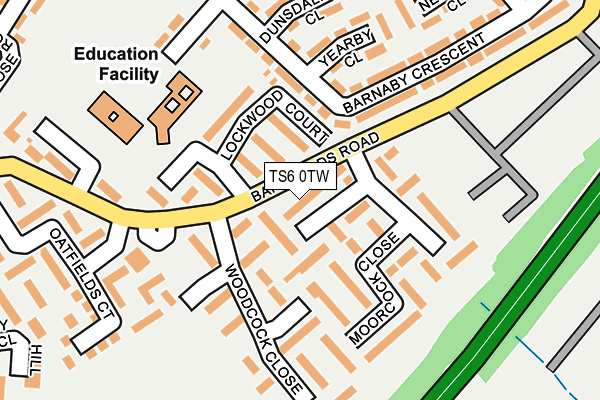 TS6 0TW map - OS OpenMap – Local (Ordnance Survey)