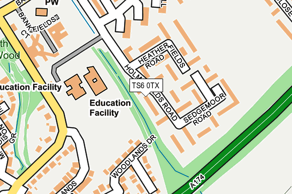 TS6 0TX map - OS OpenMap – Local (Ordnance Survey)