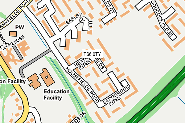 TS6 0TY map - OS OpenMap – Local (Ordnance Survey)