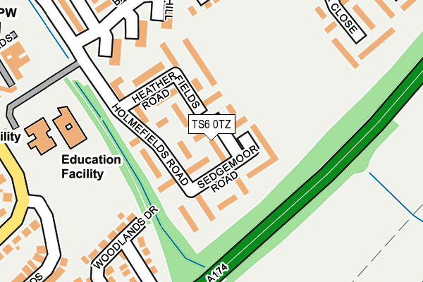 TS6 0TZ map - OS OpenMap – Local (Ordnance Survey)