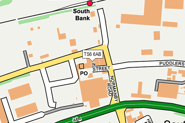 TS6 6AB map - OS OpenMap – Local (Ordnance Survey)