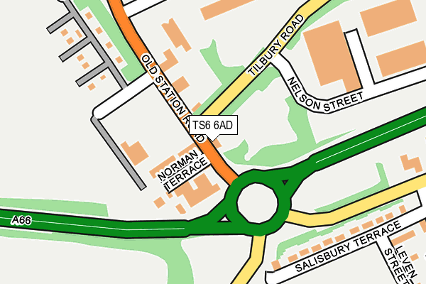 TS6 6AD map - OS OpenMap – Local (Ordnance Survey)