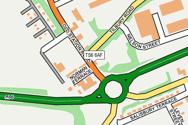 TS6 6AF map - OS OpenMap – Local (Ordnance Survey)