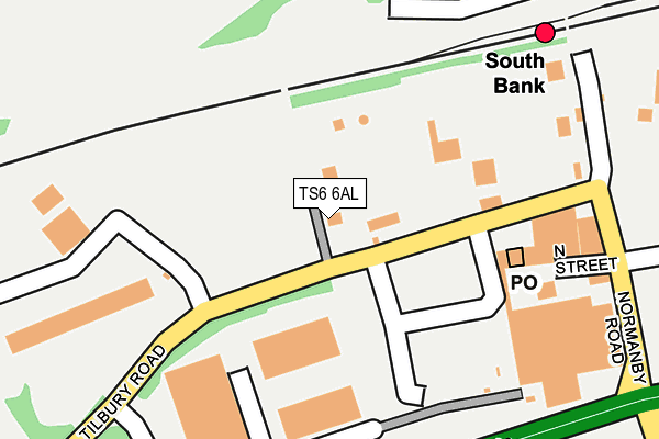 TS6 6AL map - OS OpenMap – Local (Ordnance Survey)