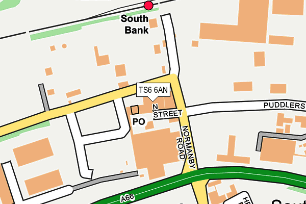 TS6 6AN map - OS OpenMap – Local (Ordnance Survey)