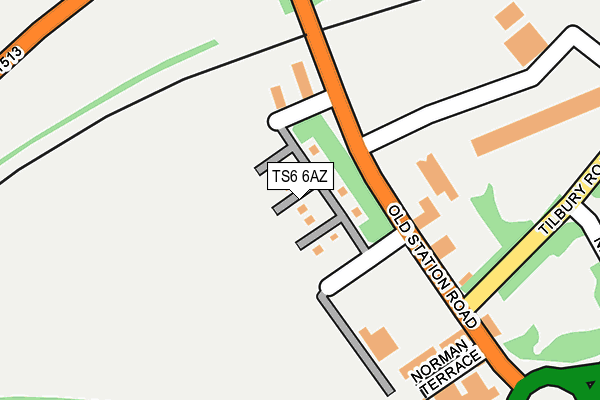 TS6 6AZ map - OS OpenMap – Local (Ordnance Survey)