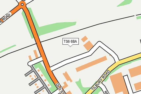 TS6 6BA map - OS OpenMap – Local (Ordnance Survey)