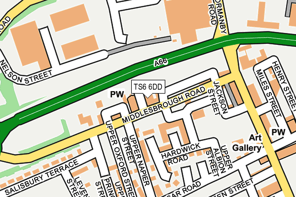 TS6 6DD map - OS OpenMap – Local (Ordnance Survey)