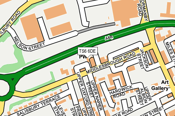 TS6 6DE map - OS OpenMap – Local (Ordnance Survey)