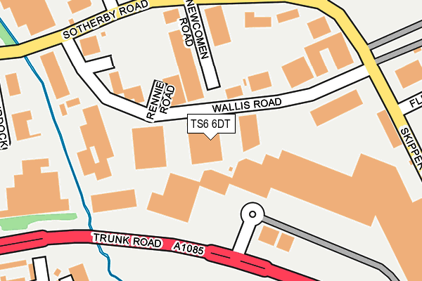 TS6 6DT map - OS OpenMap – Local (Ordnance Survey)