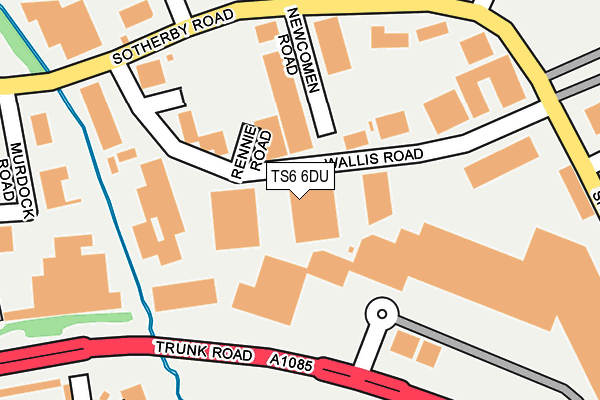 TS6 6DU map - OS OpenMap – Local (Ordnance Survey)