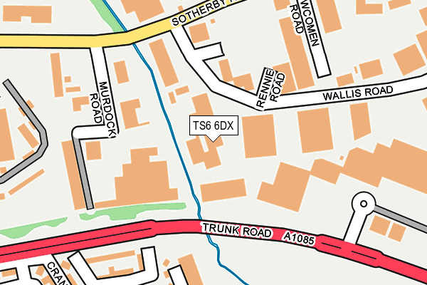 TS6 6DX map - OS OpenMap – Local (Ordnance Survey)