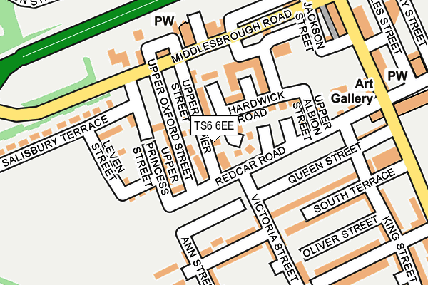 TS6 6EE map - OS OpenMap – Local (Ordnance Survey)