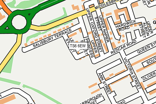 TS6 6EW map - OS OpenMap – Local (Ordnance Survey)