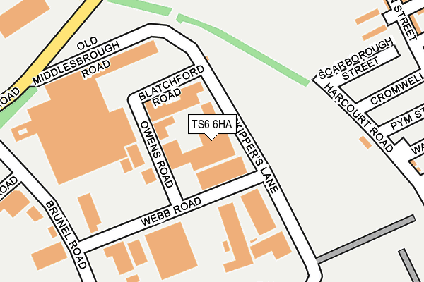 TS6 6HA map - OS OpenMap – Local (Ordnance Survey)