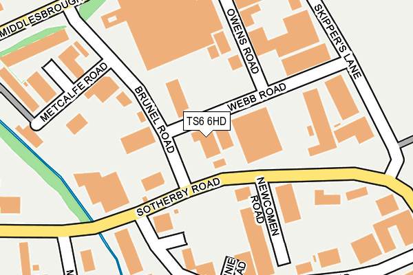 TS6 6HD map - OS OpenMap – Local (Ordnance Survey)
